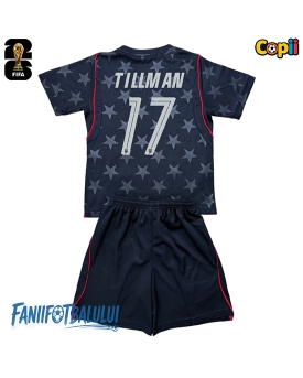 Statele Unite Malik Tillman #17 Echipament de Fotbal Replică Mondial 2026 Copii Deplasare (+ Șorturi)
